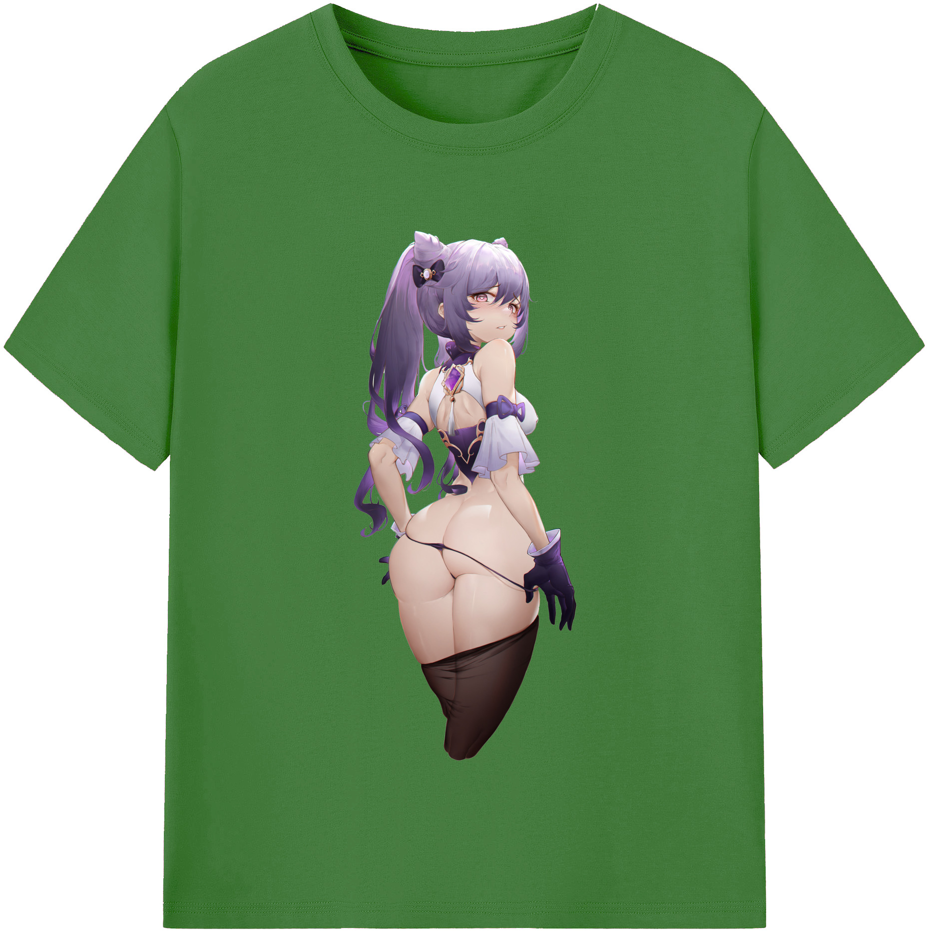 げんし神 刻晴 こくせい genshin Kokusei レディースカジュアルプリントTシャツ（綿100％）